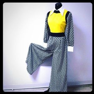 Vtg Shannon Square Palazzo Jumpsuit